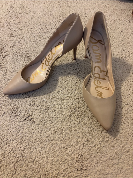 Sam Edelman Shoes - Sam Edelman Beige Pointed-Toe Stiletto Pumps